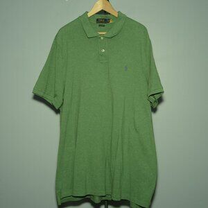 Polo Ralph Lauren Classic Fit Heather Green Men's Polo - XXL